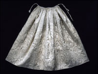 cream silk colonial-era petticoat