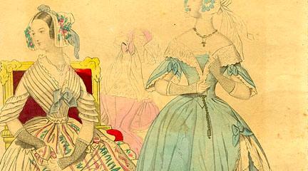 Illustration, Lady's Back Fashions for May 1840., May 1840, Godey's Lady's Book.