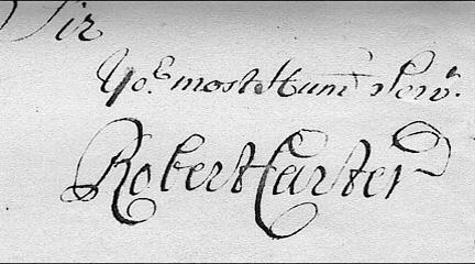 Photograph, R. Carter's signature, The Diary, Correspondence, and.., 1701-1732.