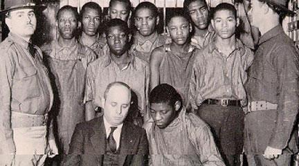 Scottsboro Boys with Leibowitz in jail (3/33)(UPI)