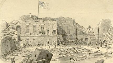 Drawing, Fort Sumter, 1864, John Ross Key, LoC