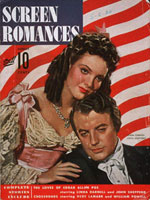 Cover, "Screen Romances," August 1942