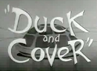 Screencapture, Duck and Cover, U.S. Federal Civil Defense Ad., 1951, Moving...