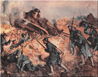 Painting, Second Battle of the Marne, World War I: Trenches on the Web