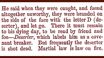 Deserters in the Civil War