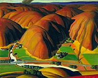 Ross Dickinson, Valley Farms, 1934,  Smithsonian American Art Museum