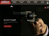 Screenshot, American Experience Homepage, Wyatt Earp
