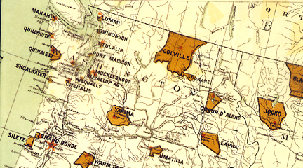 Map, Indian Reservations within the limits of the US, 1890, US Census Office.