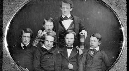 Daguerreotype, William Cassiday Cattell, holding large Bible, 1848-1860, LoC.