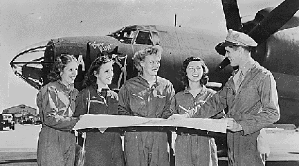 Photo, 4 of the US WASPs.., 1942-1945, Records of the Office of War Information.