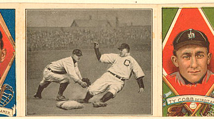 Print, Good play at 3rd: George Moriarty/Ty Cobb, 1912, American Tobacco Co, LoC