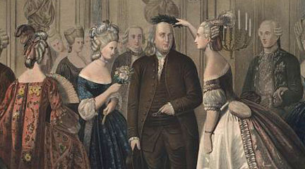 Lithograph, Franklin's Reception at the. . . , c. 1860, Anton Hohenstein, LoC