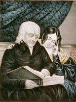 Lithograph, "Search the Scriptures," N. Currier, 1835-1856, Library of Congress