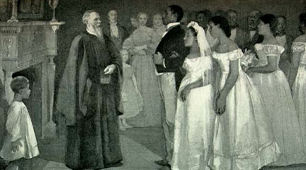 Drawing, A Negro Wedding, 1897, Maude Cowles, Charles Scribner's Sons.