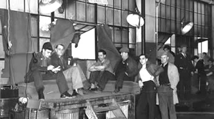 Photograph, Sitting down, 1930's, the Flint Sit-Down Strike.