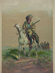 lithograph, The scout Buffalo Bill. Hon. W.F. Cody,  Paul Frenzeny, between 1872