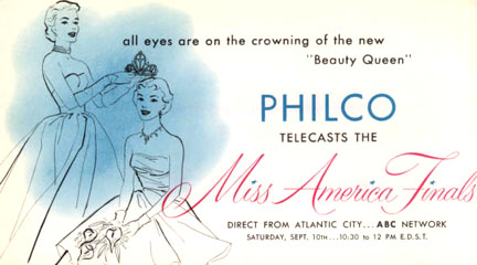 Illustration, Official Yearbook of Miss America, 1955, page 2, Sept. 1955.