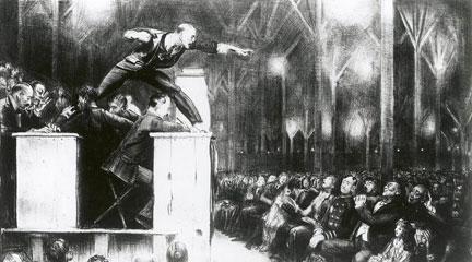 Print, George Bellows, Billy Sunday, New York Public Library Digital Gallery