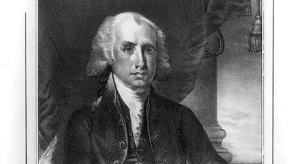 Print, James Madison, 4th president of the US, 1830s, Library of Congress.