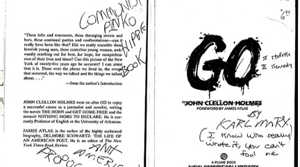 Graffiti, Go by John Clellon Holmes, 1952, Brian Zimmerman, Al Filreis.