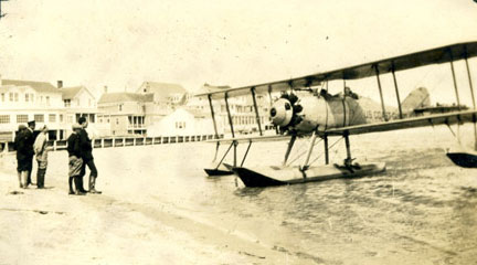 Coast Guard plane landed at Children's beach, 1926