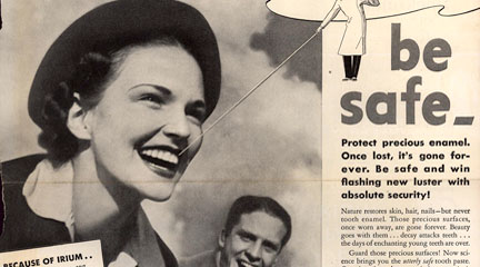 Photograph, Nature is Stingy with tooth enamel, 1937, Pepsodent Company, Woman's