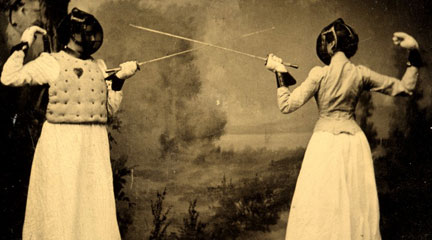 Tintype, Two women fencing, c. 1885, George Eastman House, Flickr Commons