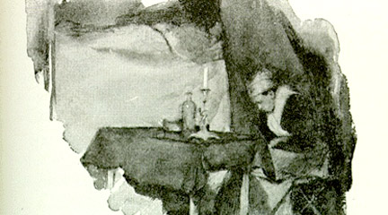 Illustration, THE QUIET, DIM-LIGHTED ROOM..., 1914, Grace E. King, L. Graham Co.