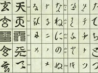 "Three several alphabets of the Japanese language," 1727, Kaempfer, NYPL