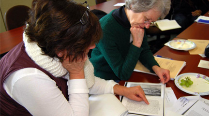 Photo, Teachers at a professional development workshop. CHNM TAH