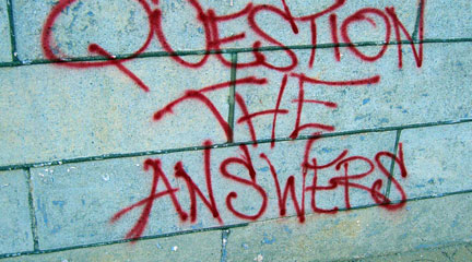 Photo, "Question the Answers," May 12, 2009, walknboston, Flickr