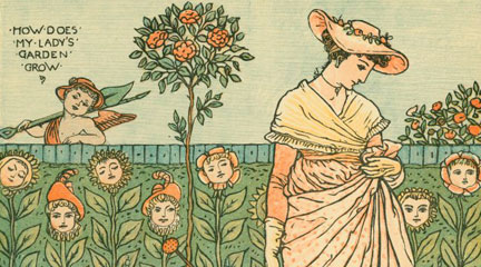 Illustration, How does my lady's garden grow, New York Public Library