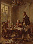 photomechanical print, Writing the Declaration of Independence--1776, 28 July 19