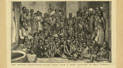 wood engraving, The African slave-trade, 1884, LOC