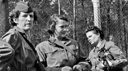 Photo, Gas mask drill, 1952, Jackson Library, University of North Carolina 