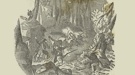 Print, Battle of Blue Licks, 1859, NYPL Digital Gallery
