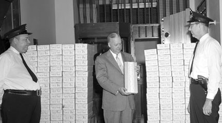 Photo. Money bags and bars. Flickr