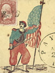 Envelope, Elmer Ellsworth with sword, pistol, and flag, c.1861-1865, LoC