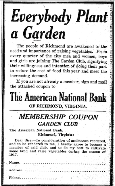 Everybody Plant a Garden Newspaper article