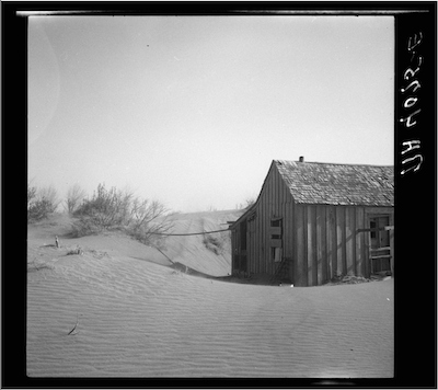 “Abandoned farm in the dust bowl area, Oklahoma. ” Photographed by Arthur Rothstein of the Farm Security Administration April 1936, Library of Congress.