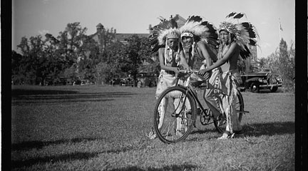 Photography, Native Americans with bicycle, 1938 or 1939, Harris & Ewing, LOC