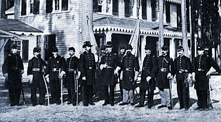 Union officers in charge of Point Lookout prison camp
