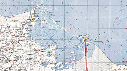 US map of Port Said 1956