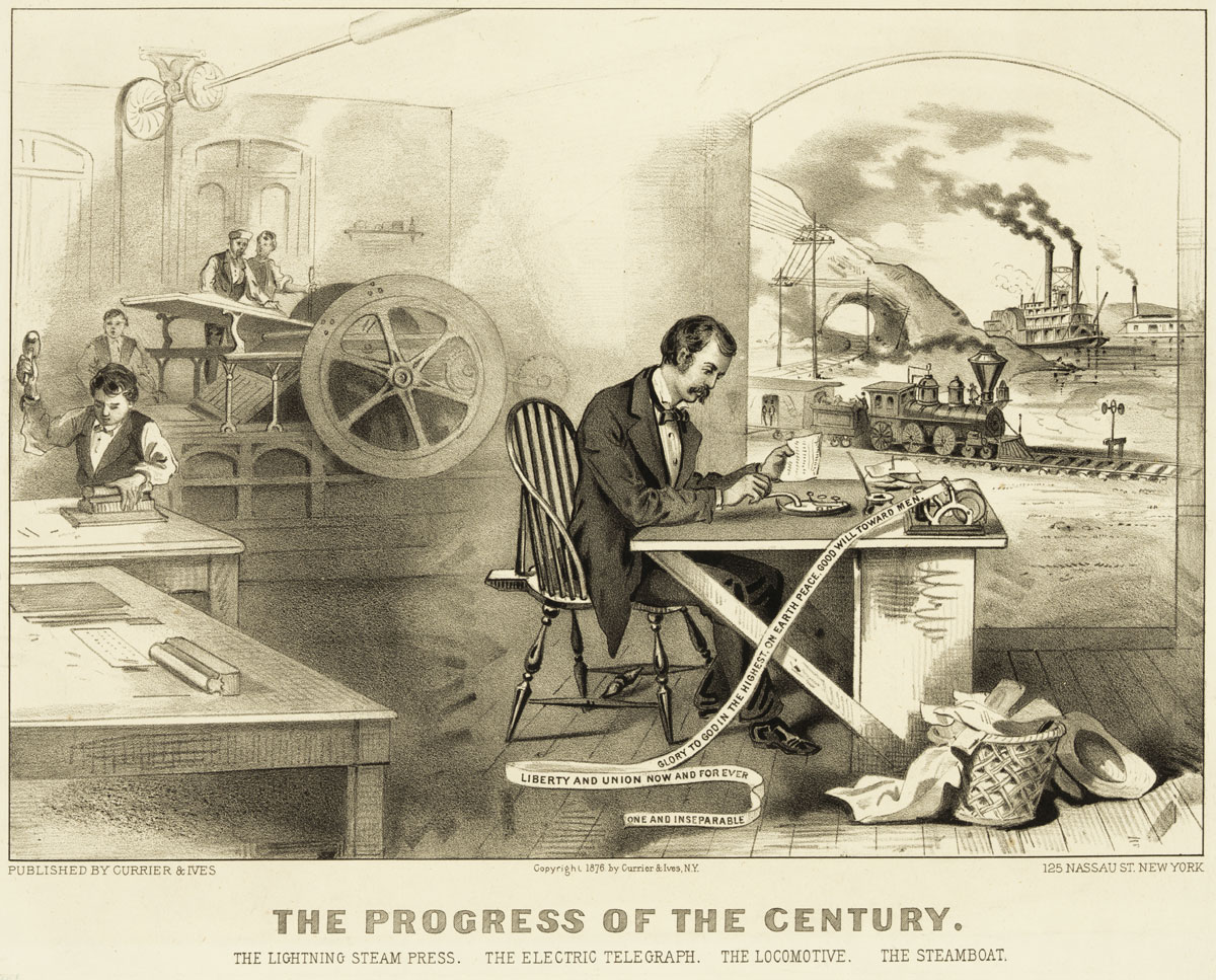 Progress of the Century, Currier and Ives print, Library of Congress