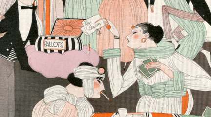 Cartoon, Making the Polls. . . , 1915, Ralph Barton, Shaping the Consitution