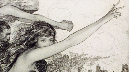 Detail of spirits from 1917 illustration by Wladyslaw Benda, Library of Congress