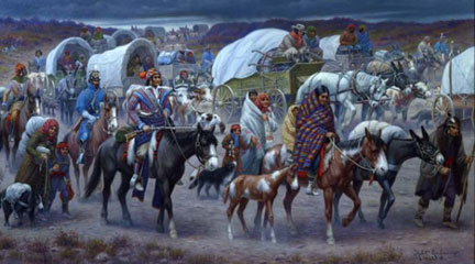 Painting, The Trail of Tears, Robert Lindneux, Woolaroc Museum