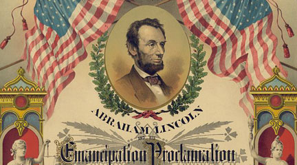 Print, Abraham Lincoln and his Emancipation Proclamation, c.1888, LoC