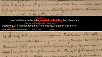 Detail, Declaration of Independence interactive