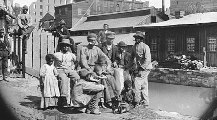 Negative, Richmond, Virginia. Group of Negroes ("Freedmen"), 1865, LoC